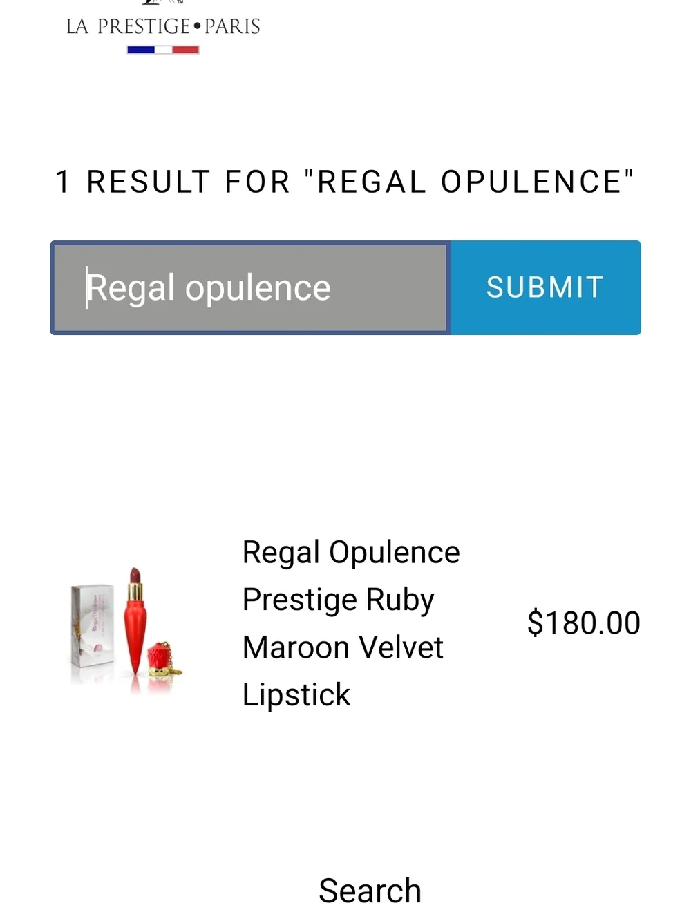 NEW! Regal Opulence L.A. Prestige Ruby Maroon Velvet Lipstick